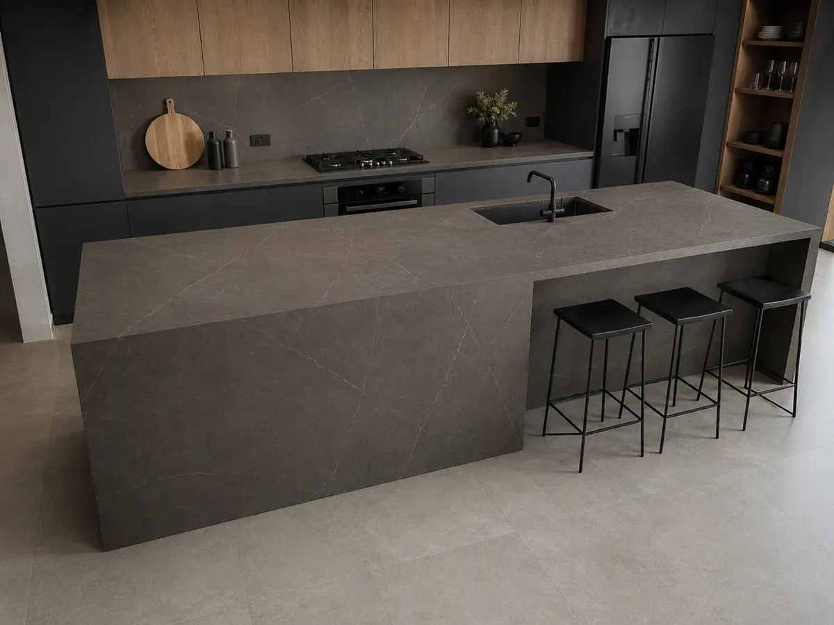 Sinterium Armani Grey en ambiente